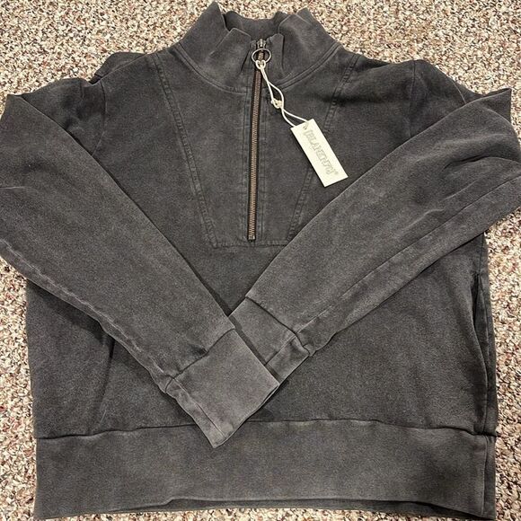 BLANK NYC long sleeve 1/2 zip women’s top sweatshirt gray (nwt) - Picture 9 of 9